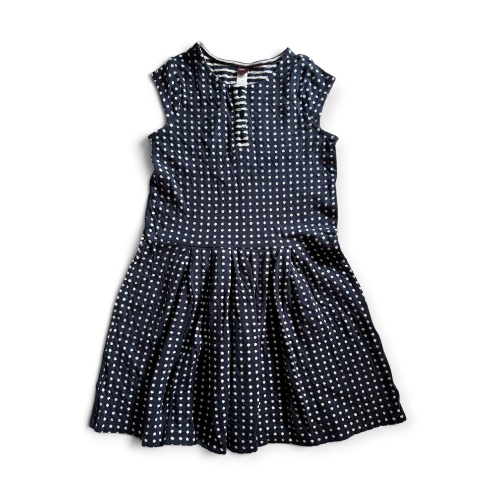 Tea Collection Dark Navy Double Knit Henley Dress